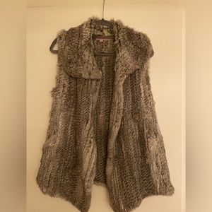 REAL rabbit fur vest